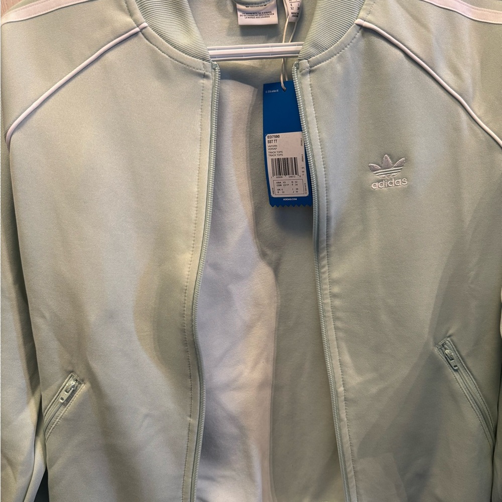 Adidas Light Green Track Jacket